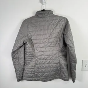 Patagonia Nano Puff Full Zip Grey Jacket Primaloft Outdoor Hiking LOGO Womens Sm thumbnail 7