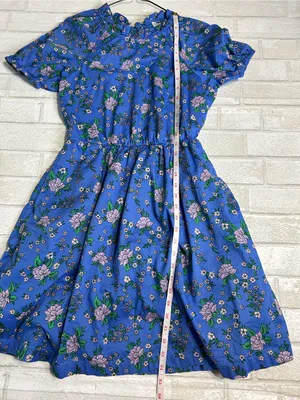 JCrew Factory Blue Floral Tie-Back Floral Dress Size 2 vacation resort wear thumbnail 9