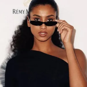 🟠Oval Black Sunglasses thumbnail 1