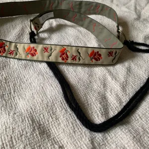 Vintage fabric tie belt with strings thumbnail 2