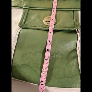Kate Spade Green and White Leather Handbag thumbnail 7