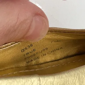COACH Ballet Flats Gold Tartan Plaid True Graffiti Logo Shoes US 7.5 B Slip On thumbnail 8