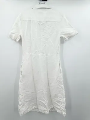 Vineyard Vines Women's‎ White Westerly Tie-Front Linen Shirt Dress Size 2 thumbnail 3