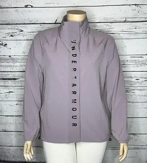 Under Armour Size XL Purple Loose Fit Lightweight Recover Woven Active Jacket thumbnail 1