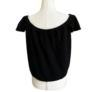 Madewell Black Crop Top Women Size Large | 34-21 thumbnail 2