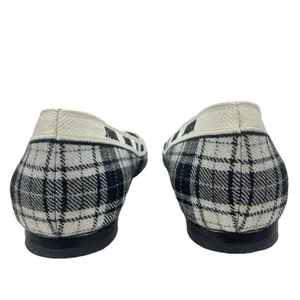 Christian Dior J'adior Embroider Tartan Print Pointed Toe Flats Size 39.5 thumbnail 8