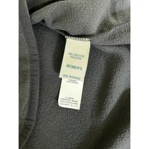 LL Bean Womens XL Full Zip Fleece Jacket Black Outdoor Gorpcore Granola Hiking thumbnail 7