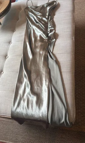 Sachin & Babi Sage Green Satin Scrunch Maxi Dress Size 0 thumbnail 1