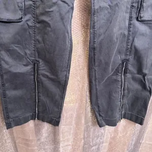 Abercrombie & Fitch Gray Charcoal Baggy Cargo Pull‎ On Pants Small Long Length thumbnail 6