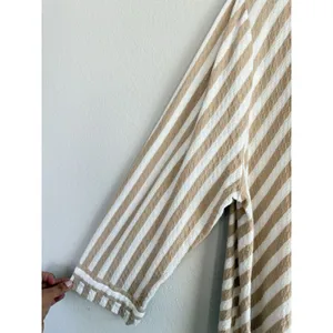 Soft Surroundings Women's Beige White Stripe Glorieta Tunic Crew Neck Size 2X‎ thumbnail 5