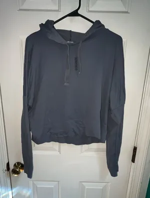 Gymshark Women's Size S Cropped Pullover Hoodie Gray thumbnail 1