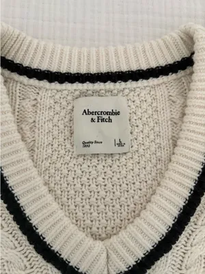 Abercrombie Sweater Knit Cable Cream thumbnail 4