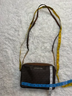 Michael Kors Brown MK Monogram Crossbody with Gold Chain thumbnail 15