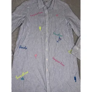 Vineyard Vines Linen Bahamas Icon Beach Cover Up Dress‎ Embroidered Woman Size 6 thumbnail 8