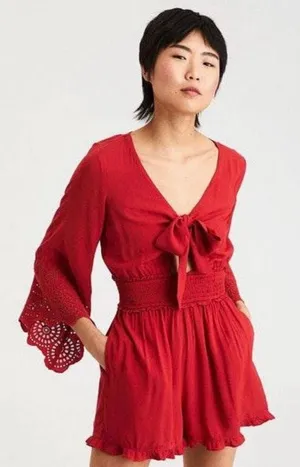 American Eagle Red Romper thumbnail 5
