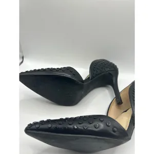 French Connection Black Studded Leather d'Orsay Pointed Toe Stiletto Heels 4in‎ thumbnail 9