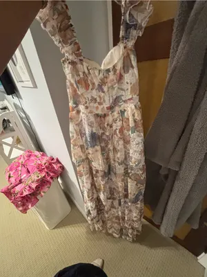 Bardot Colorful floral ruffle lace maxi dress thumbnail 4