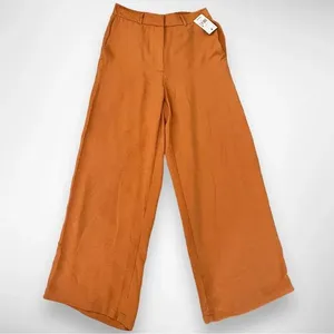 OPHELIA ROE Women's Camel‎ Brown Wide Leg Trousers Size Medium | NWT thumbnail 1