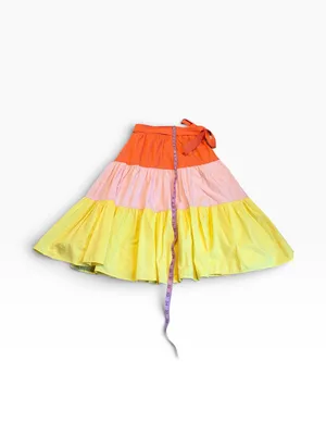 ENGLISH FACTORY Colorblock midi skirt thumbnail 2