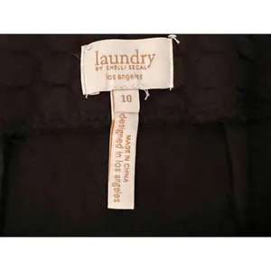 Laundry By Shelli Segal Women’s Black Quilted Zipper Pocket Skirt Size 10 thumbnail 5