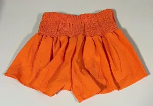 Orange Shirred High-Rise Shorts Bottoms Size XS 🧡✨ thumbnail 1