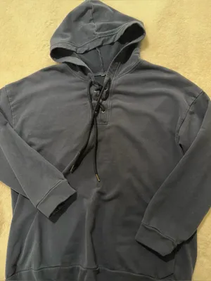 Navy Blue Hooded Sweater Size M thumbnail 1