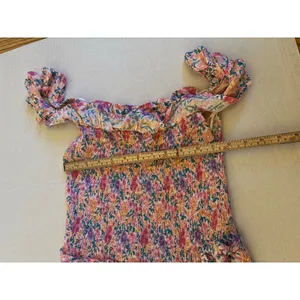 Abel the Label floral cottage core country cotton milk maid sundress sz Med thumbnail 7