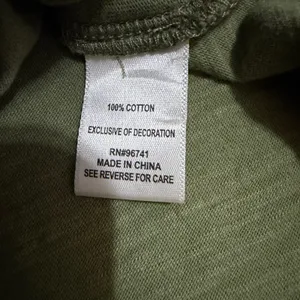 100% Cotton Women‎ Tee Size L Olive Green Embroidered Sequin Slub Crop Bohemian thumbnail 6