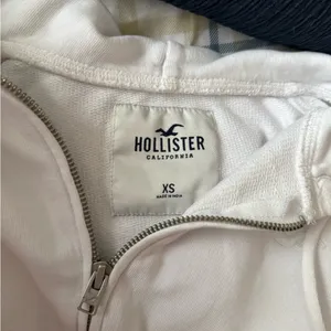 Hollister White Zip-Up Hoodie thumbnail 2