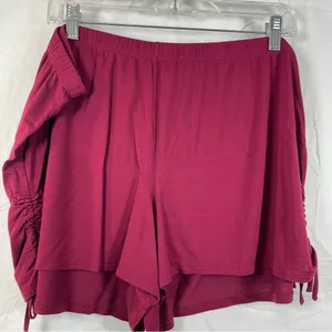Adore me Laura Dark red knit top and short set SZ 2X thumbnail 6