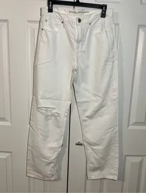 American Eagle white baggy jeans size thumbnail 1