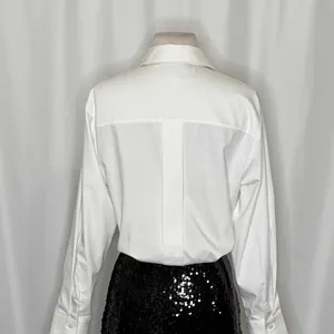 Anthropologie MARE MARE Buttondown Sequin Twofer‎ Dress Black White X-Small thumbnail 10