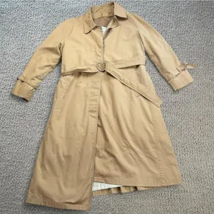 Vintage London Fog Maincoats Full Length Tan Belted Trench Coat Womens 10 P USA thumbnail 1