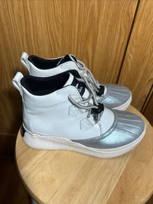 Sorel Gray & White Women's Duck Boot Sneakers thumbnail 2