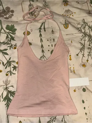 CSB Halter Tie Tank in the color blush thumbnail 4
