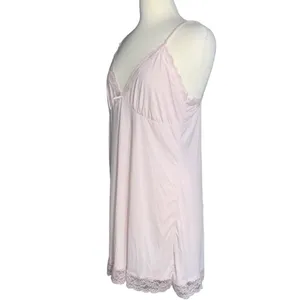 Red Tag Light Pink Women’s Chemise Adjustable Straps Lace Trim 18 thumbnail 3