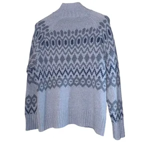 Vineyard Vines Fair Isle Merino‎ Wool Blend Mock Neck Sweater Women's Small Cozy thumbnail 6