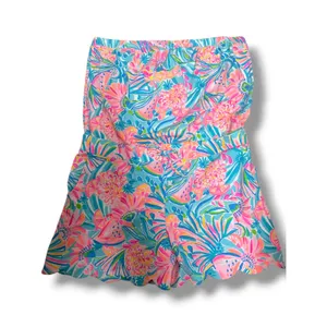 Lilly Pulitzer Jace Romper XL NWT Tropical Punch Strapless Scallop $118 thumbnail 5