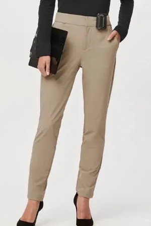 FigsPro Zip Fly Skinny Scrub Trouser Professional Pants Khaki Tan Elastic Waist‎ thumbnail 1