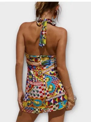 $145 NWOT Revolve X Seven Wonders AERA MINI DRESS - PHAEDRA PRINT L thumbnail 4