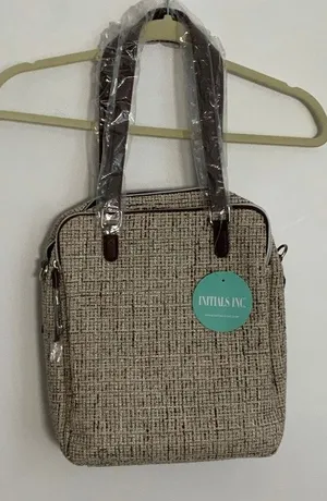 Initial inc tweed shoulder bag NWT‎ Brown thumbnail 1