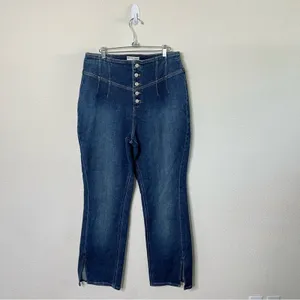 Free People We The Free Crvy Nix Corset Jeans‎ Womens Size 32 thumbnail 4