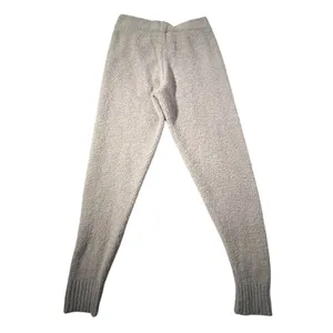 UGG Fleece Jogger Pants Women‎ Medium Beige Textured Knit Lounge Pockets thumbnail 2