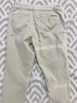ANTHROPOLOGIE // CHINO Khaki Relaxed Floral Patched Distressed Chino Pants 28 thumbnail 5