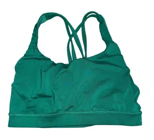 lululemon Energy Bra Womens 4 Emerald Green Excellent Strappy Back LW2ECSS thumbnail 1