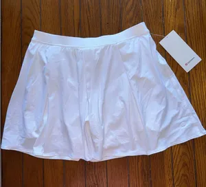 Lululemon Angled Pleat Tennis Skirt High Rise White Size Large (Size 10) NWT thumbnail 1