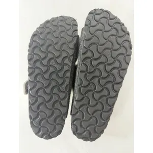 Birkenstock Arizona Shearling Anthracite Wool Felt Sandals 36 L5 Narrow Black thumbnail 7