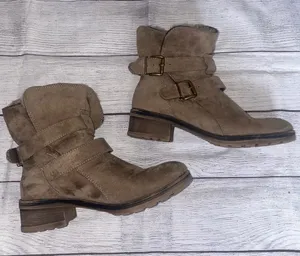 Sonoma Faux Fur Women's Tan Ankle Boots thumbnail 1
