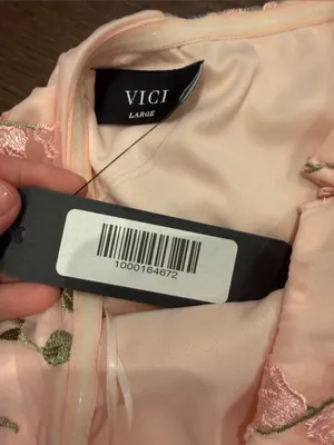 VICI Cassie Strapless Floral Embroidered Midi Dress Large NWT - C39-311 thumbnail 4