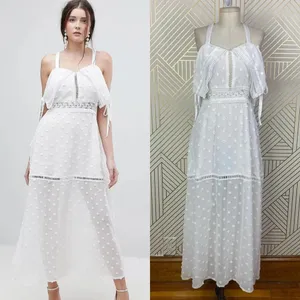 Lioness Cross Back Layered Folk Midaxi Dress in White Boho‎ Size US Small thumbnail 2